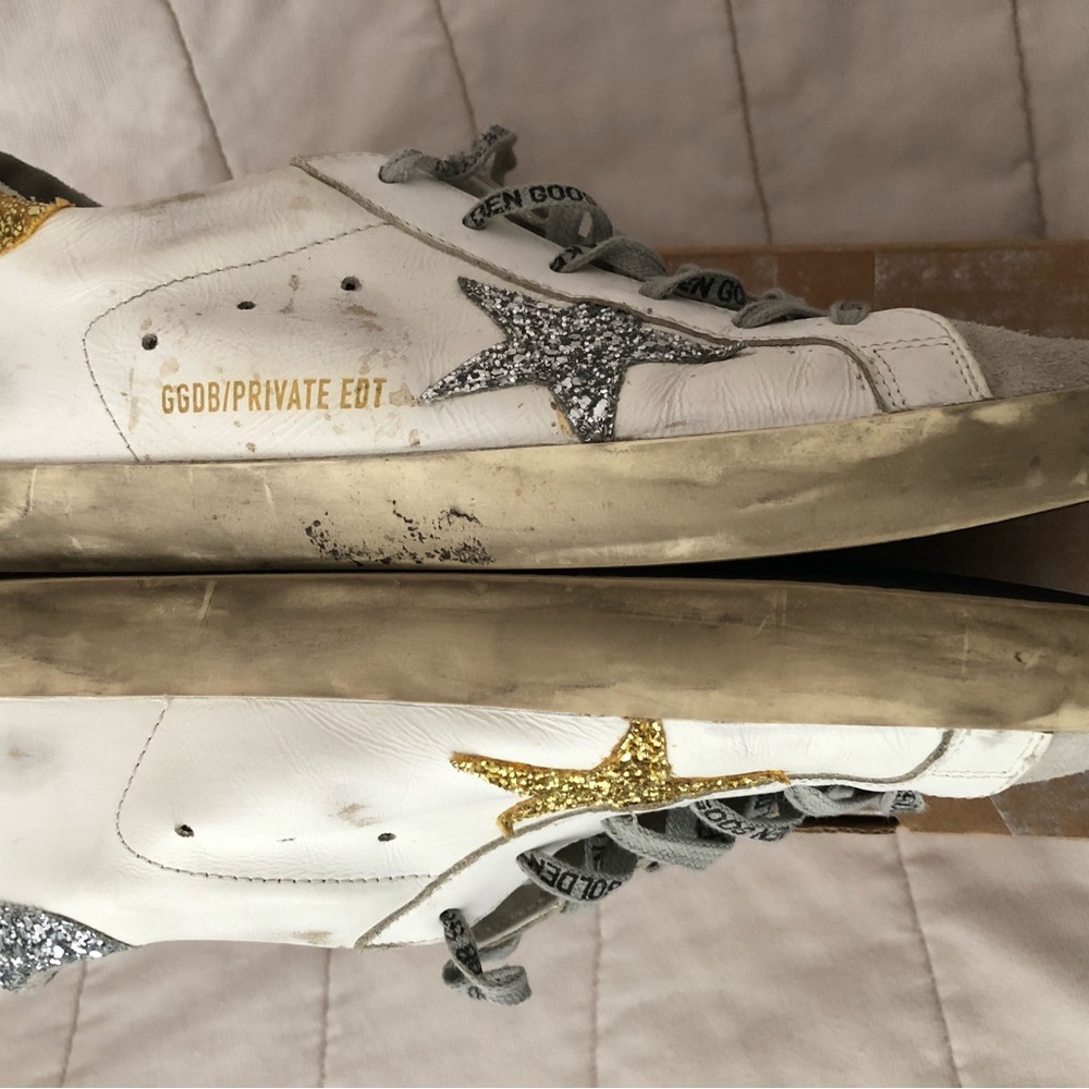 Golden Goose Superstar Low Sneaker Gold & Silver Glitter - Picture 9 of 14